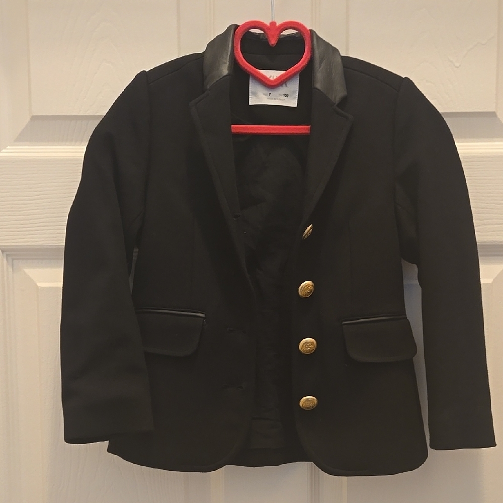 Kids Black Blazer with Gold Buttons